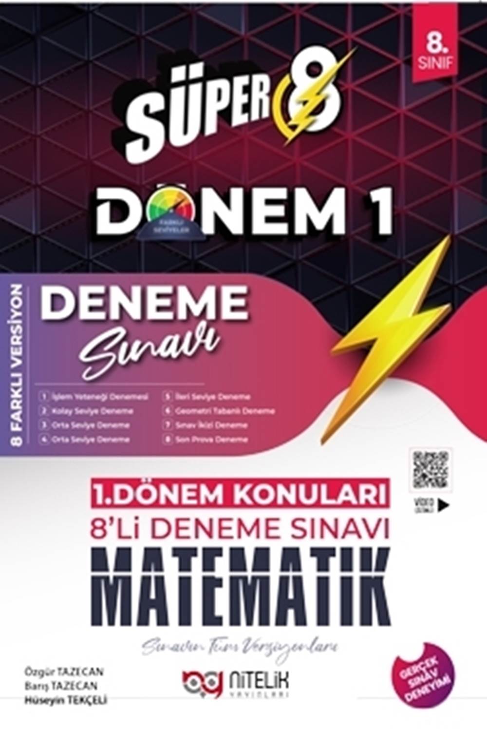 NİTELİK 8.SINIF 1.DÖNEM SÜPER MATEMATİK 8'Lİ DENEME SINAVI