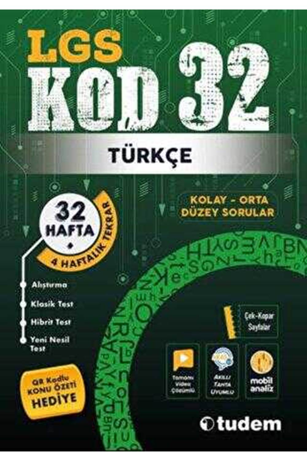 Tudem Yayınları 8. Sınıf LGS Türkçe Kod 32 Tekrar Testleri