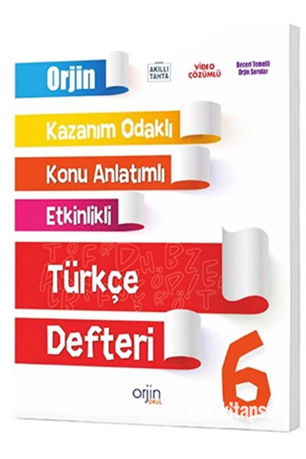 6. Sınıf Kazanım Odaklı Türkçe Defteri Orjin Yayınları