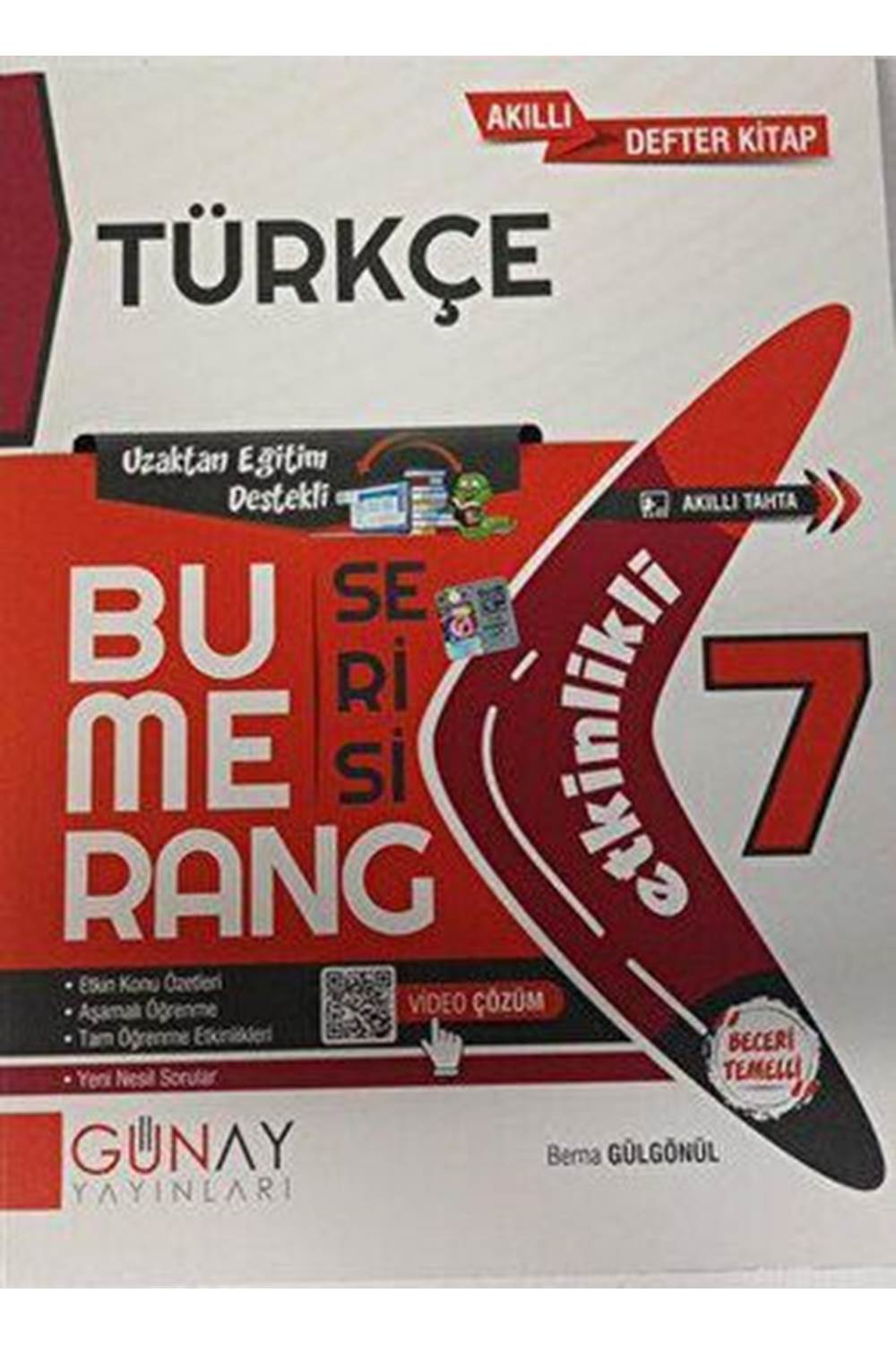 Günay Yayınları Bumerang 7. Sınıf Türkçe Etkinlikli Defter Kitap