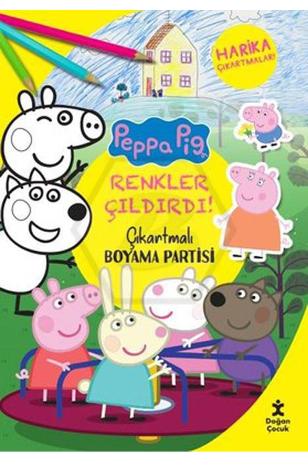Peppa Pig Çıkartmalı Boyama Partisi
