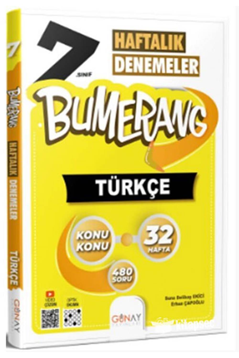 Günay Yayınları Bumerang 7. Sınıf Türkçe Haftalık Denemeler