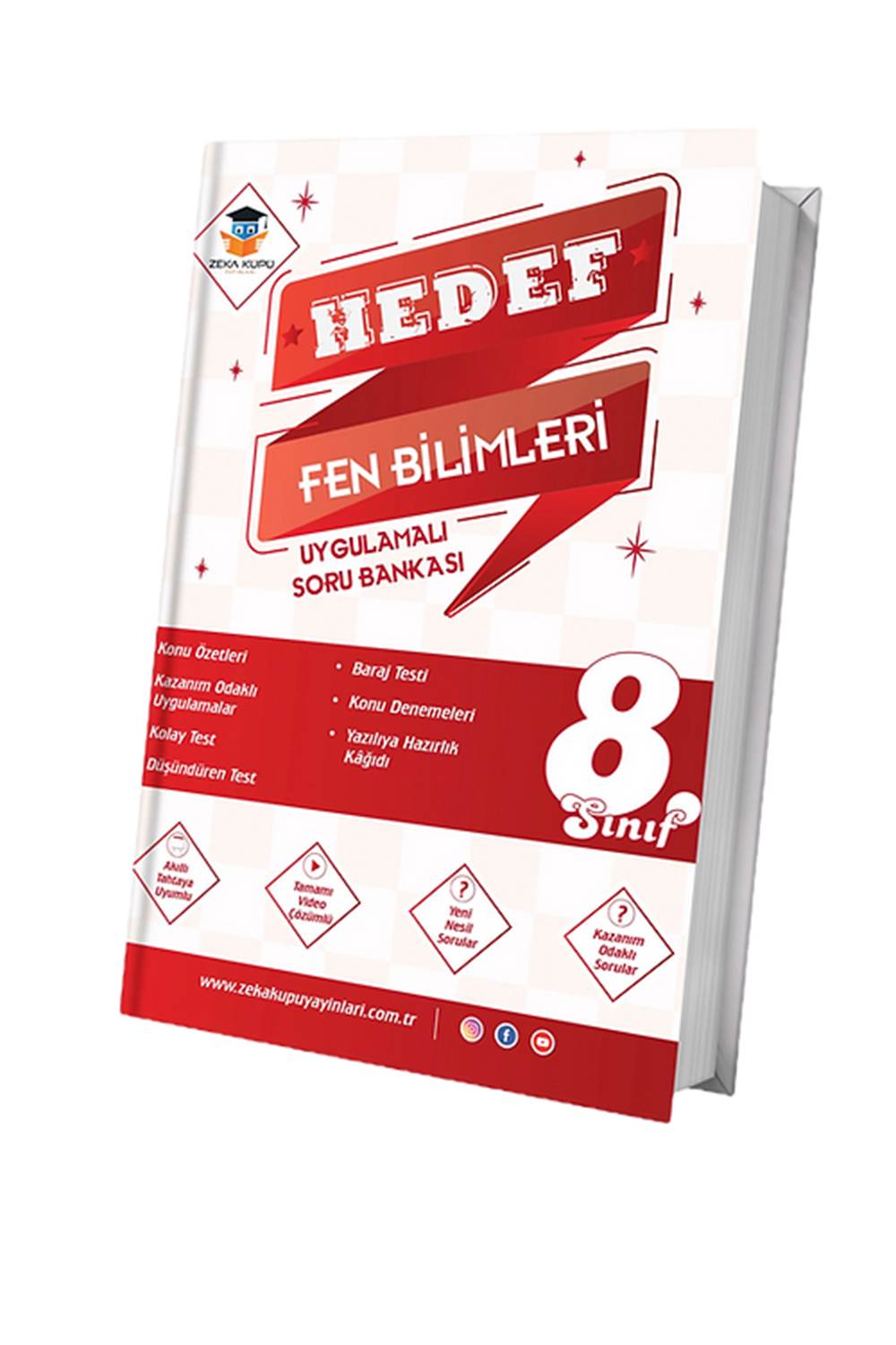 ZEKA KÜPÜ 8. SINIF 8. SNF HEDEF FEN BİLİMLERİ UYGULAMALI SORU BANKASI