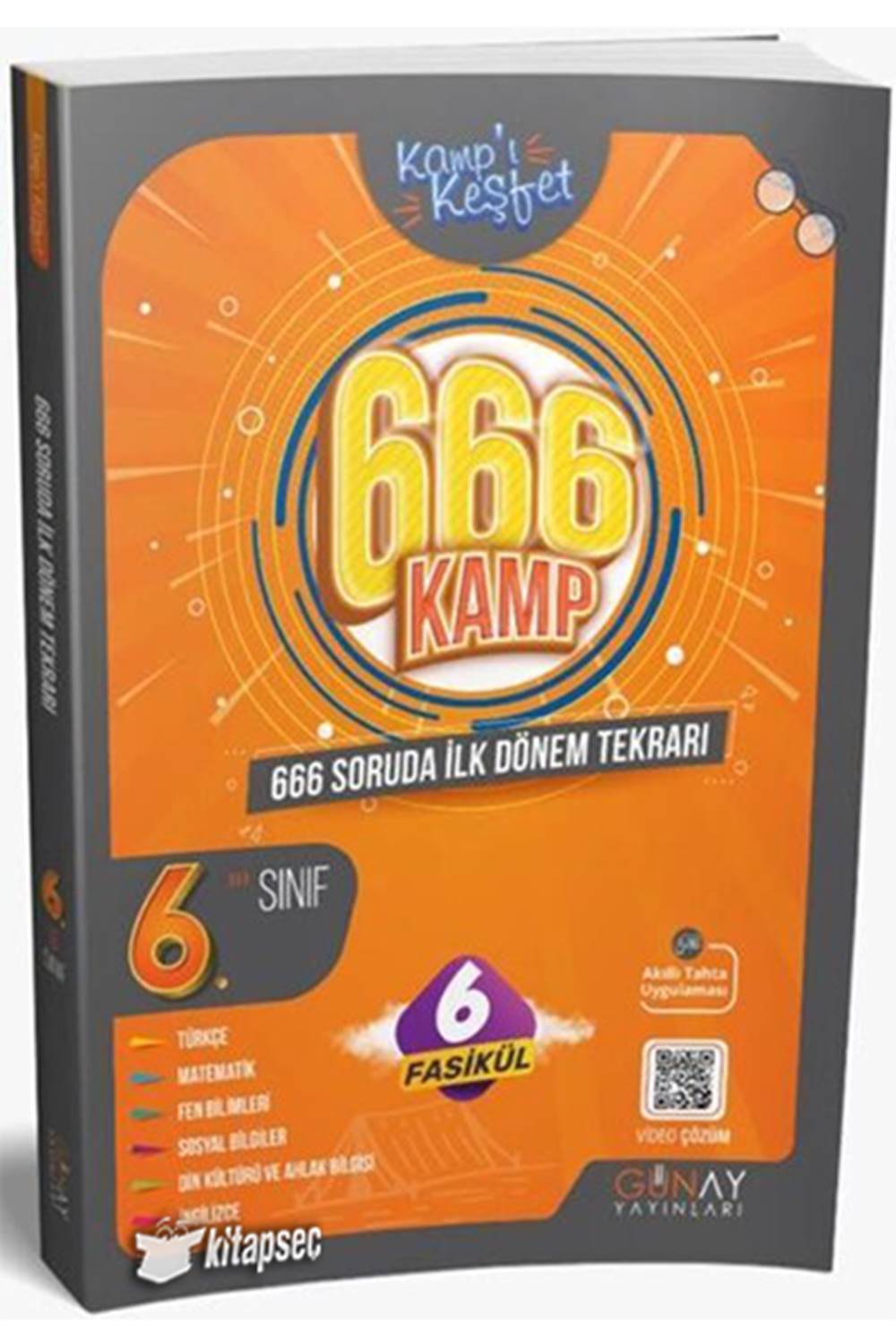Günay Yayınları 6. Sınıf 666 Soruda İlk Dönem Kamp Kitabı