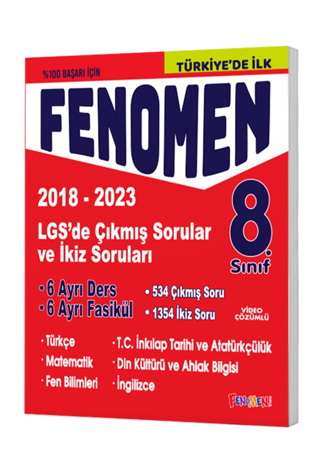 FENOMEN 8 LGS ÇIKMIŞ SORULAR VE İKİZ SORULARI SETİ (6 KİTAP) (2018-2024) (İADESİZDİR)
