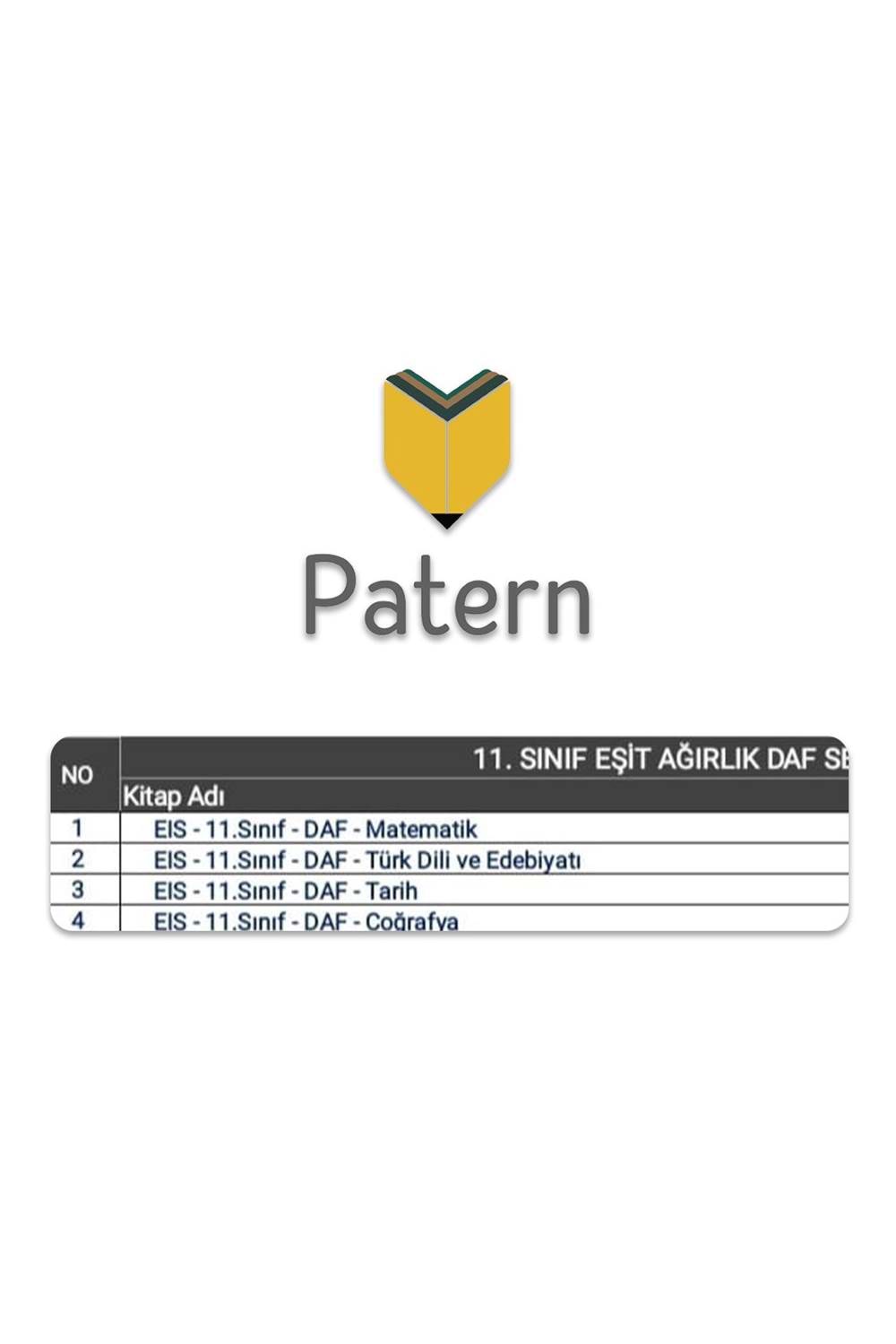 Bahçeşehir Patern Eğitim Kurumu 11. Eşit Ağırlık Set