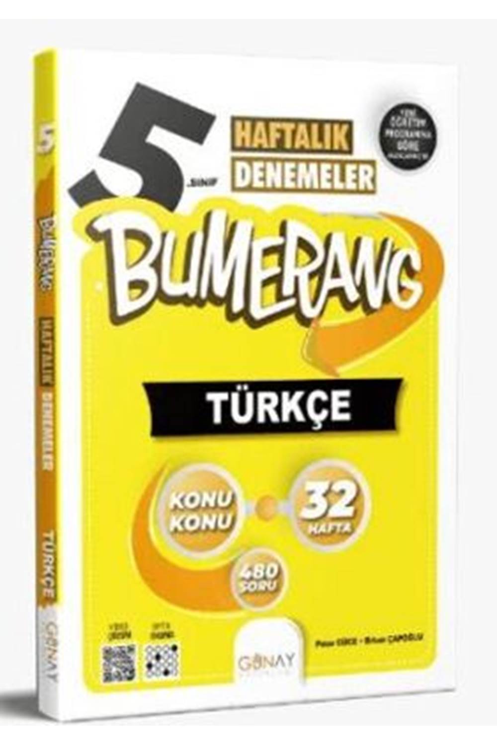 Günay Yayınları 5. Sınıf Bumerang 32 Haftalık Türkçe Denemeleri