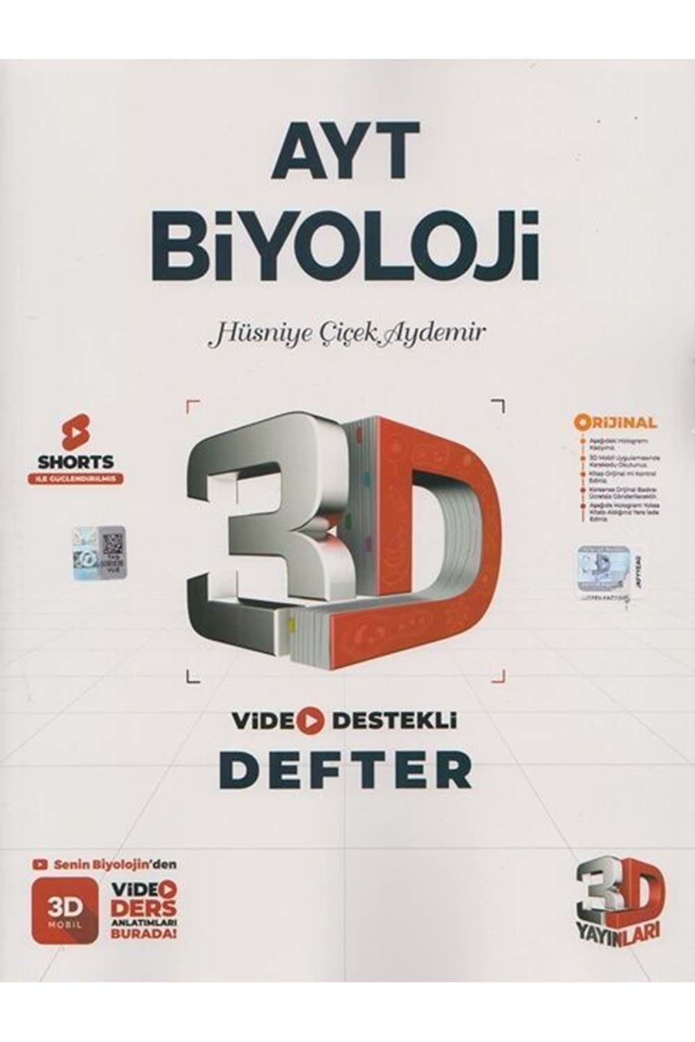 3D Yayınları AYT Biyoloji Video Destekli Defter