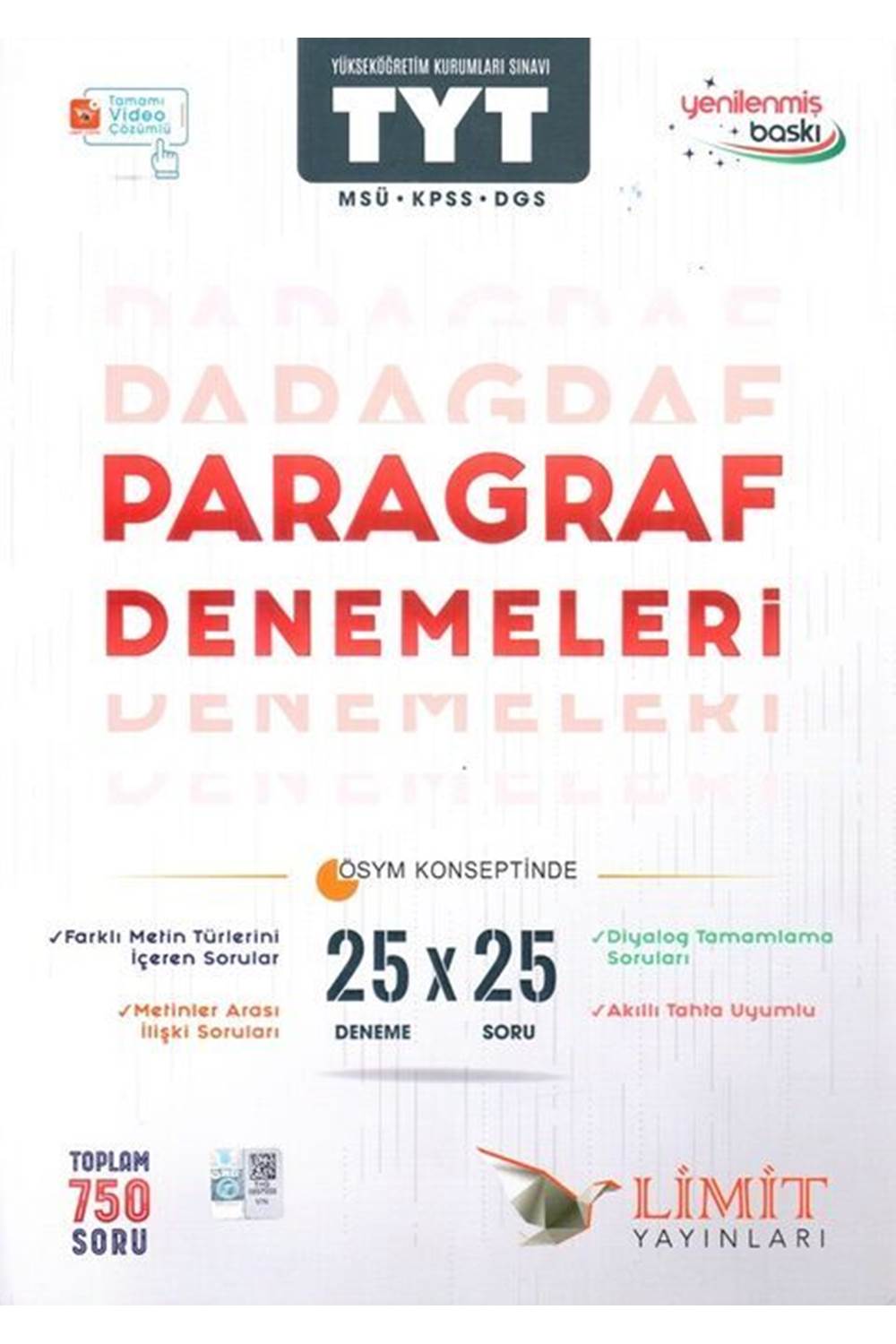 LİMİT TYT 25' Lİ PARAGRAF DENEMELERİ