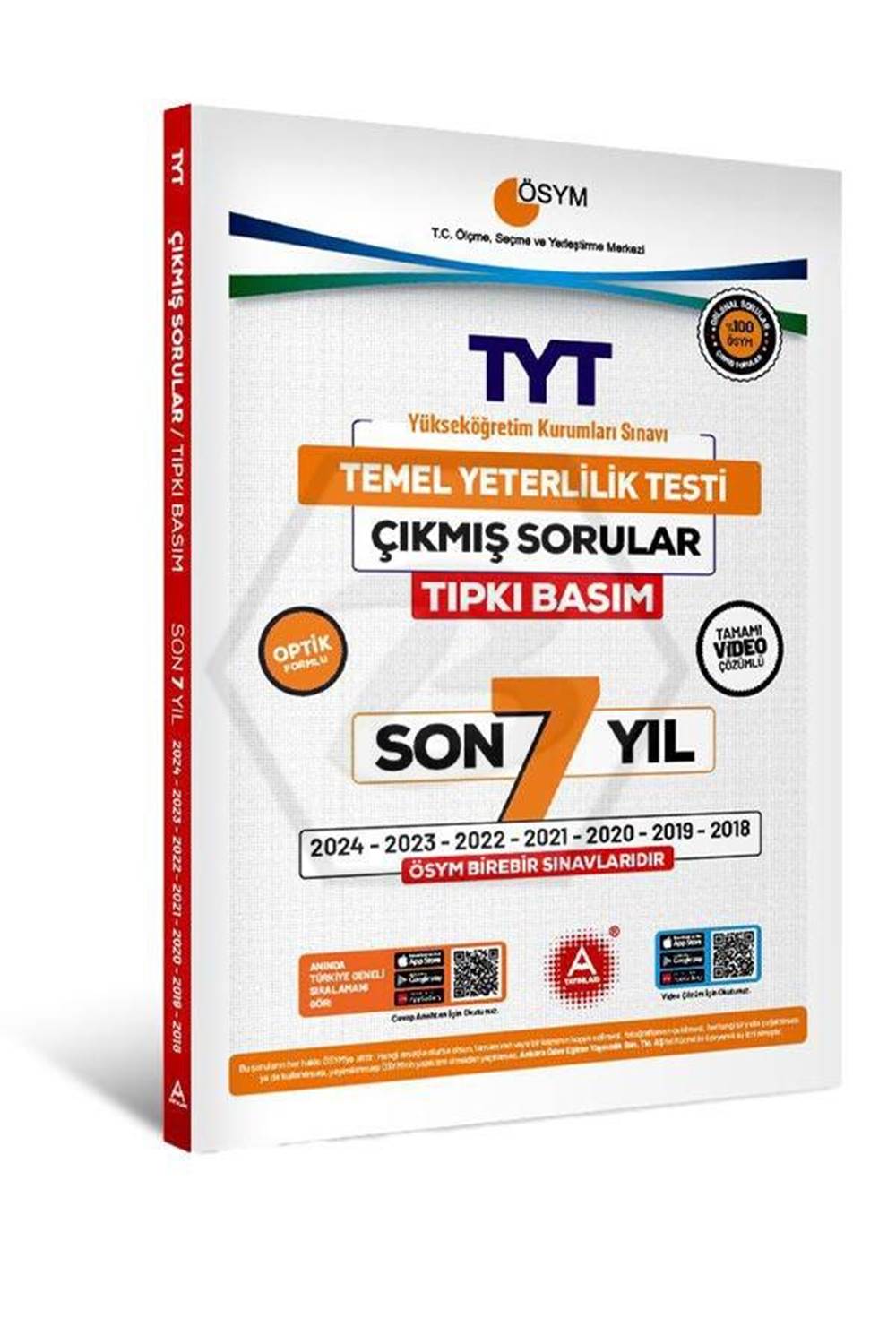 A Yayınları TYT Son 7 Yıl Tıpkı Basım Çıkmış Sorular