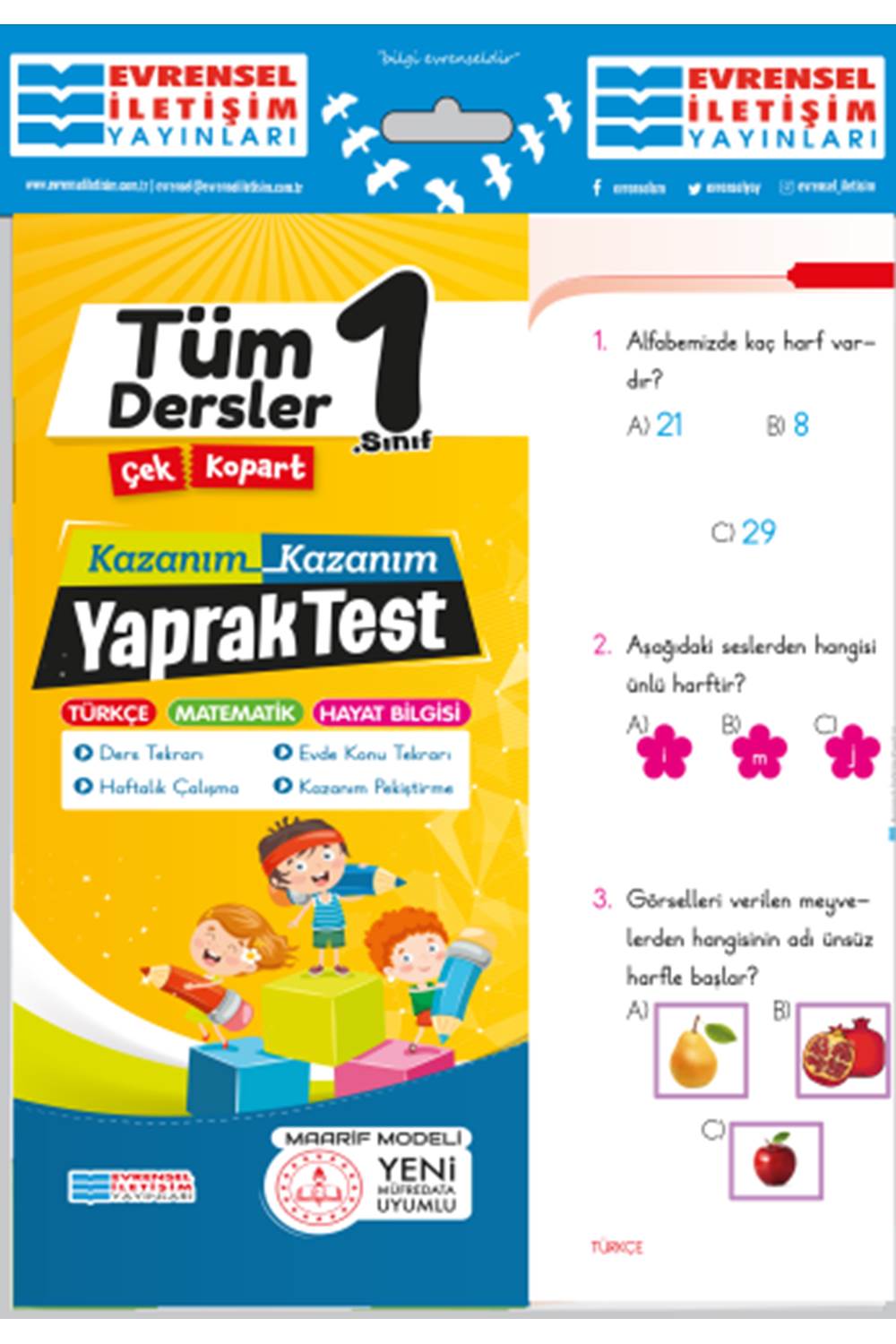 1.Sınıf Tüm Dersler Yaprak Test