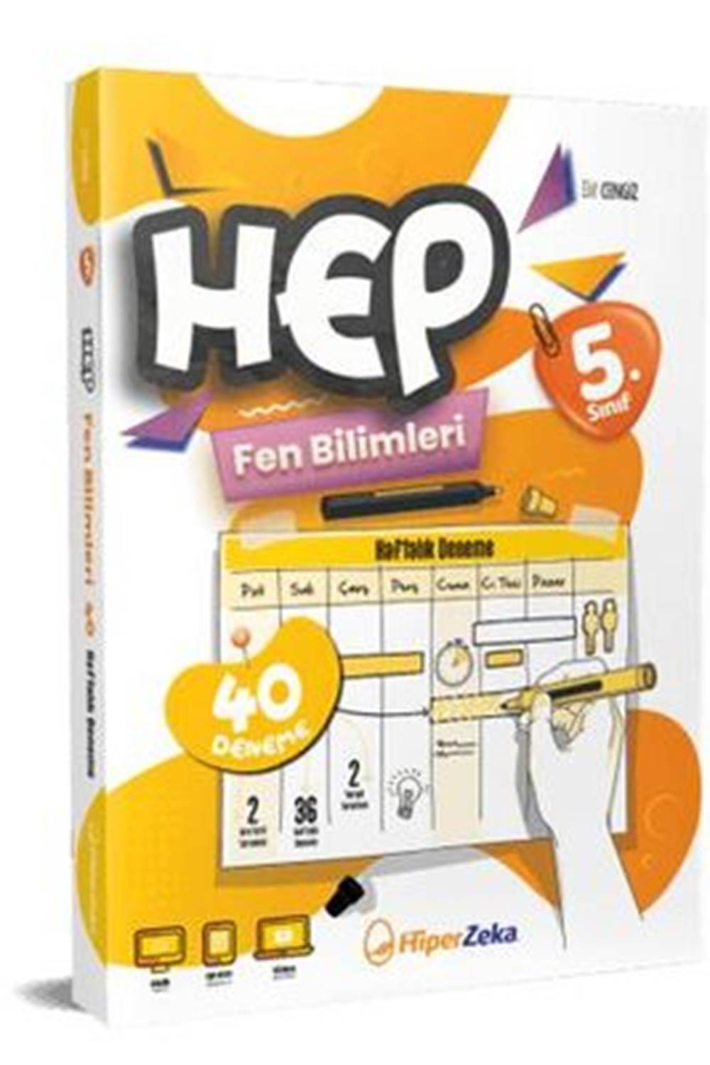 Hiper Zeka Yayınları 2025 5. Sınıf Haftalık HEP Fen Bilimleri 40 Deneme