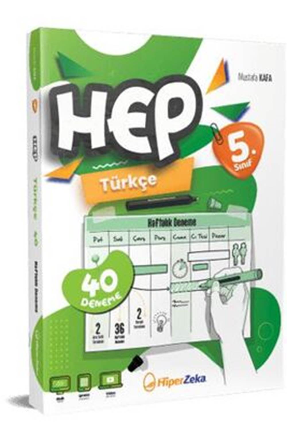 Hiper Zeka Yayınları 2025 5. Sınıf Haftalık HEP Türkçe 40 Deneme