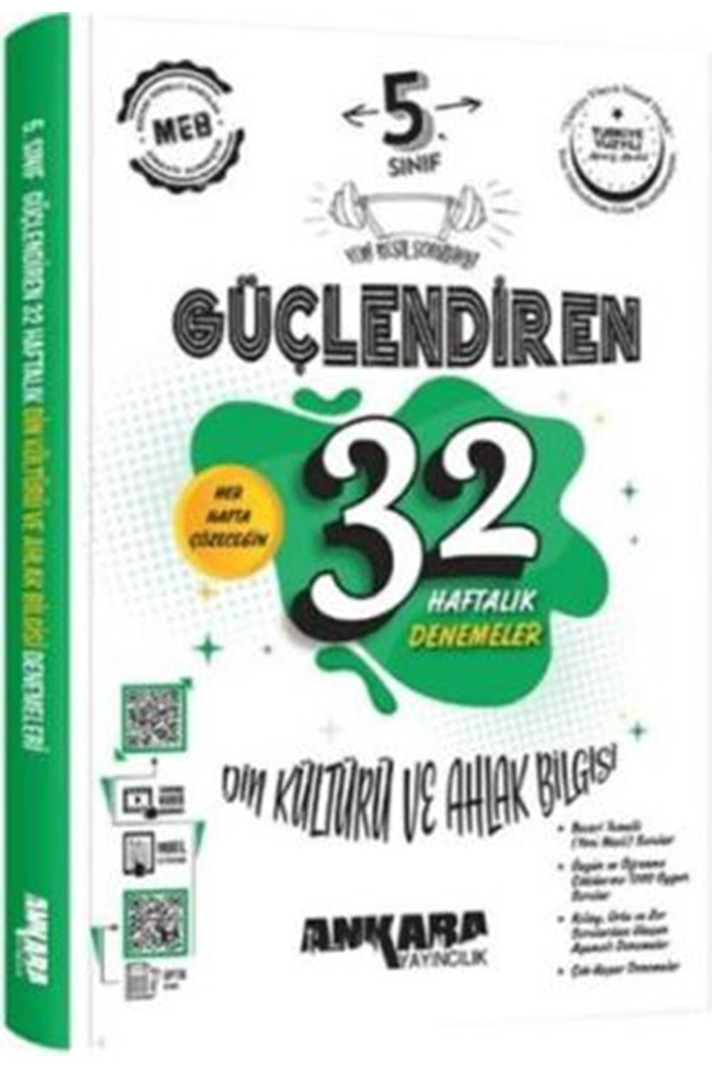Ankara Yayıncılık 5. Sınıf Din Kültürü ve Ahlak Bilgisi Güçlendiren 32 Haftalık Denemeleri