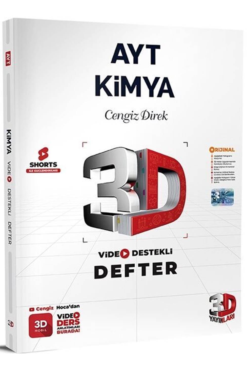 3D Yayınları AYT Kimya Video Destekli Defter