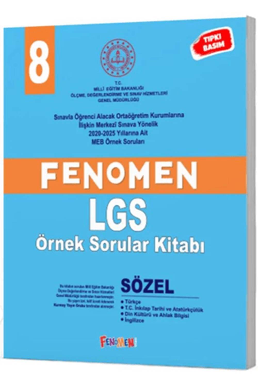 Fenomen Kitap Fenomen 8 MEB Sözel Örnek Sorular