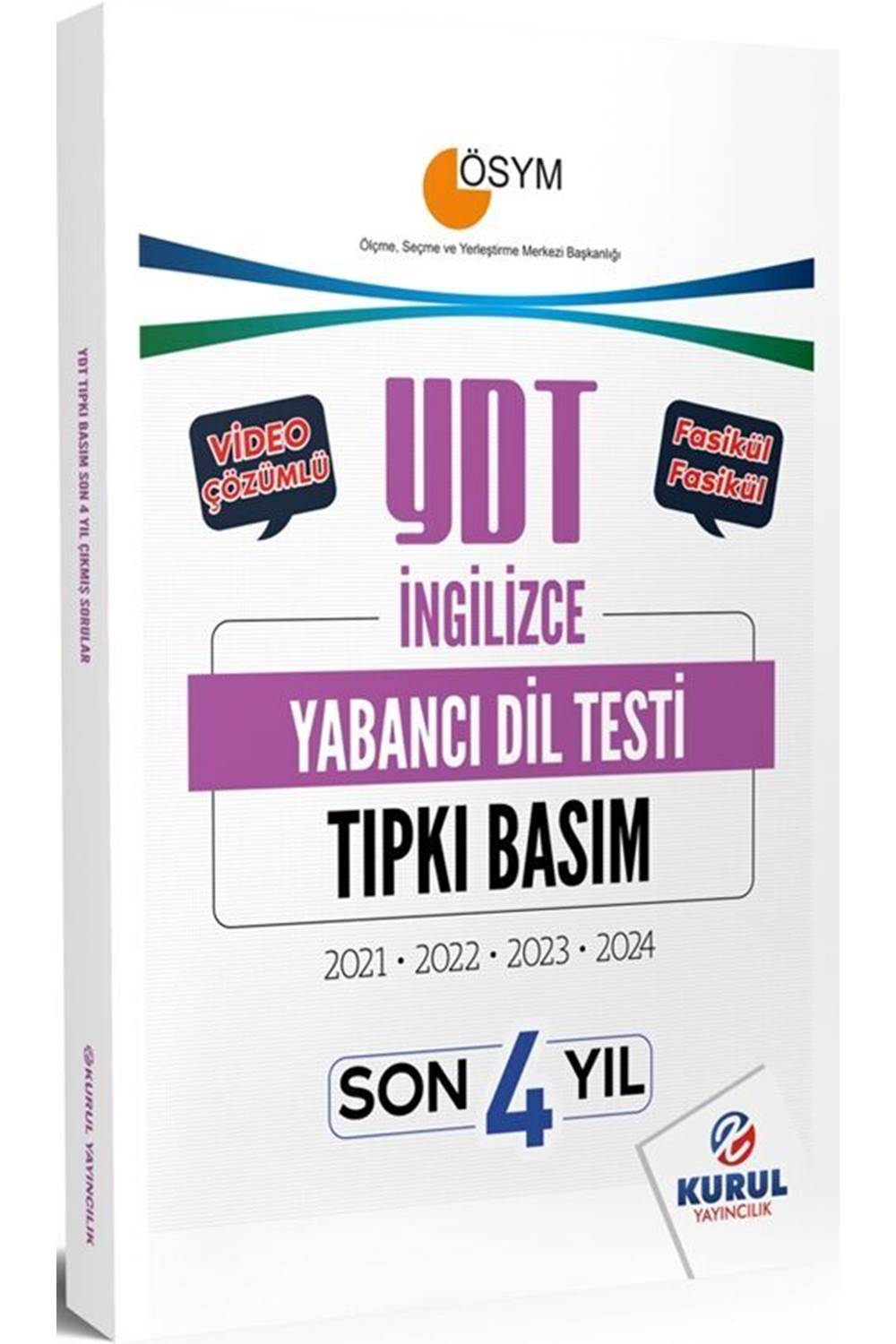 Kurul Yayıncılık YDT İngilizce Son 4 Yıl Tıpkı Basım Çıkmış Sorular ve Video Çözümleri