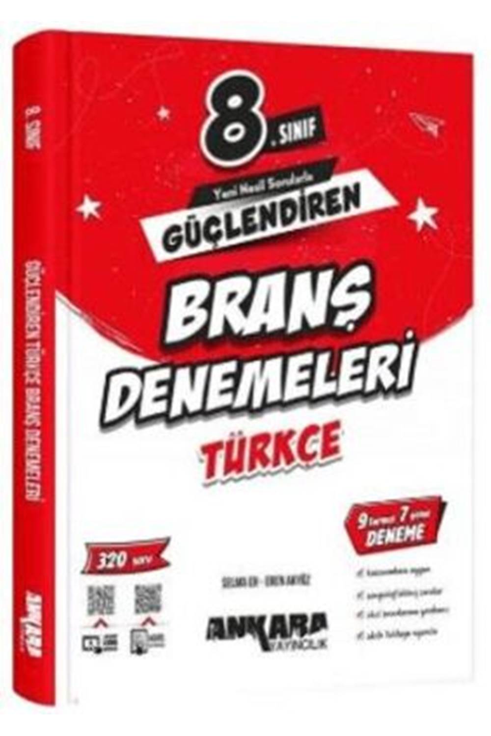 Ankara Yayıncılık 8. Sınıf Türkçe Güçlendiren Branş Denemeleri 9+7