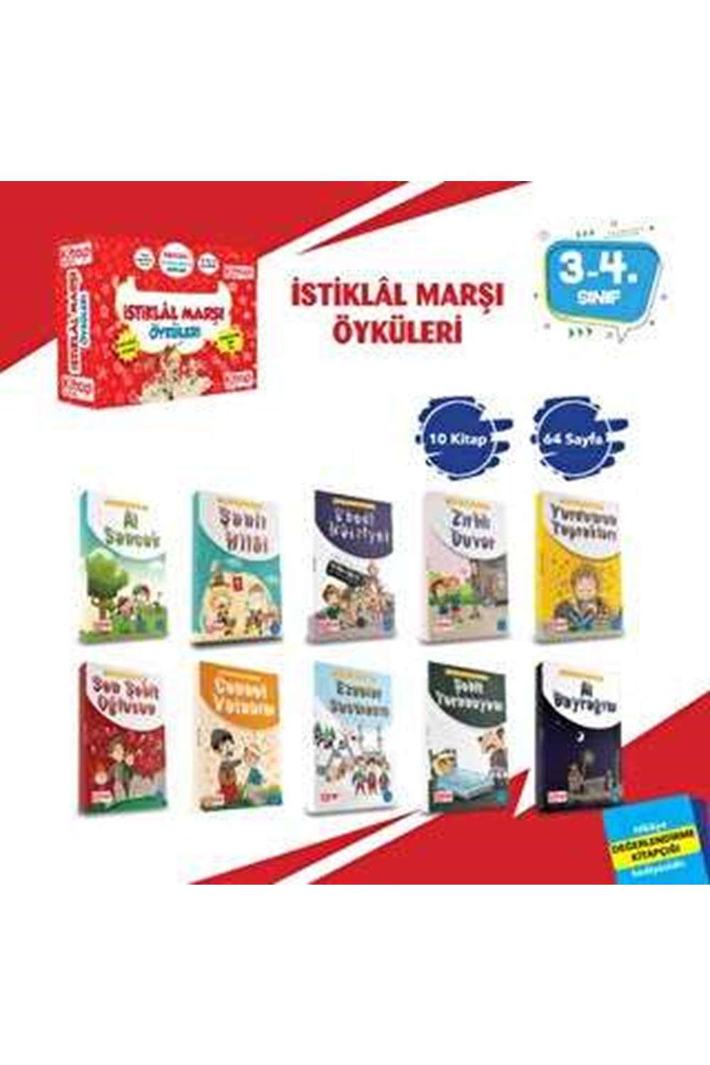 İstiklal Marşı Öyküleri 10 Kitap + Değerlendirme Testi
