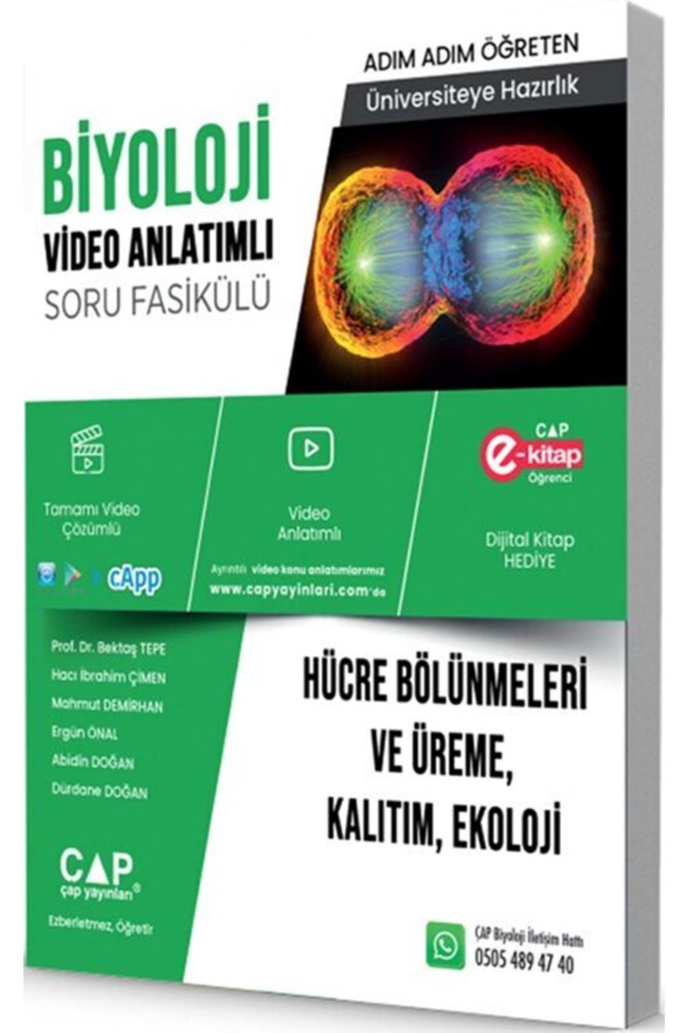 Çap Yayınları Üniversiteye Hazırlık Biyoloji Hücre Bölünmeleri ve Üreme Kalıtım Ekoloji Soru Fasikülü