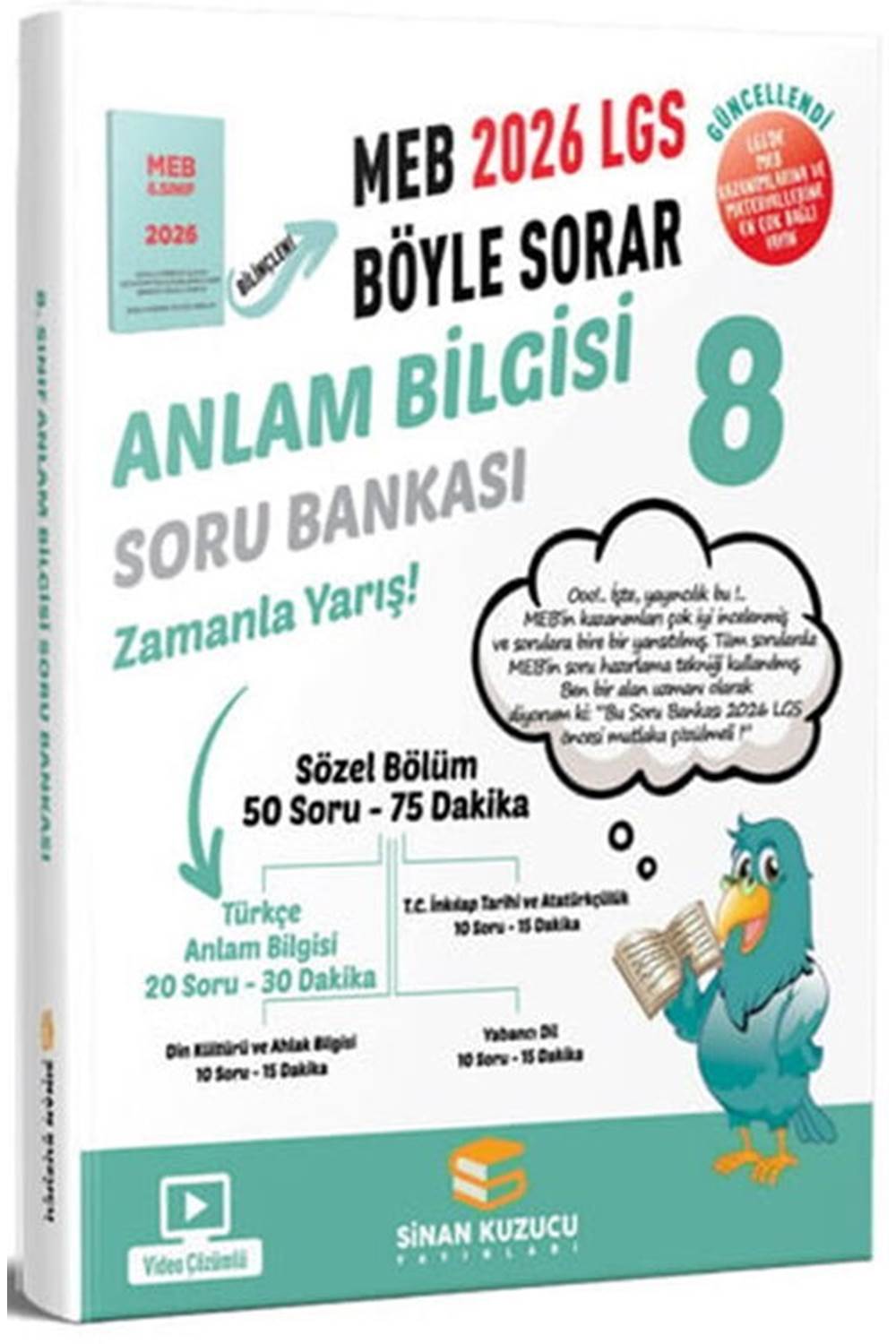 Sinan Kuzucu 2026 8. Sınıf LGS Anlam Bilgisi MEB Böyle Sorar Soru Bankası