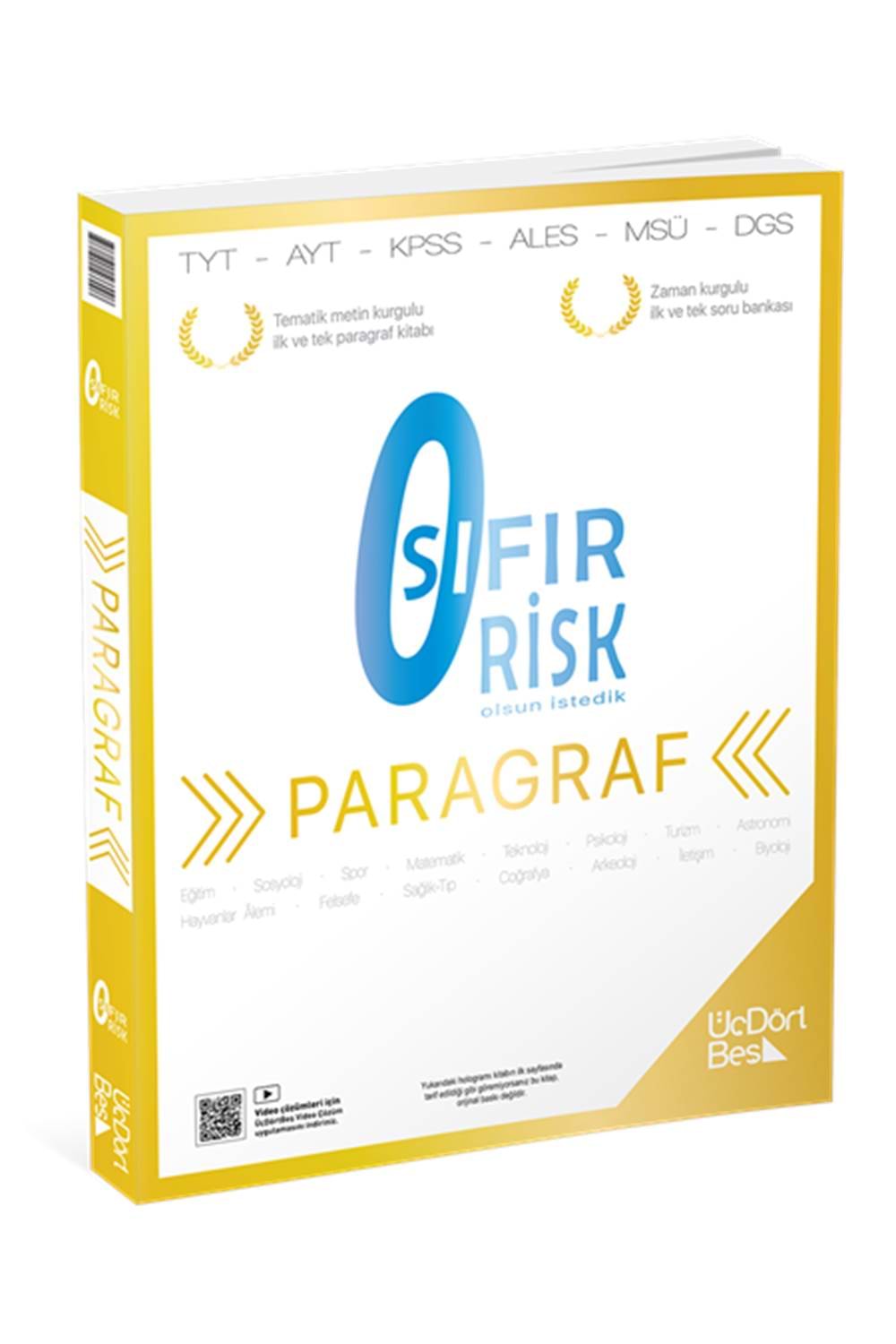 Üç Dört Beş Yayınları: Paragraf Sıfır Risk