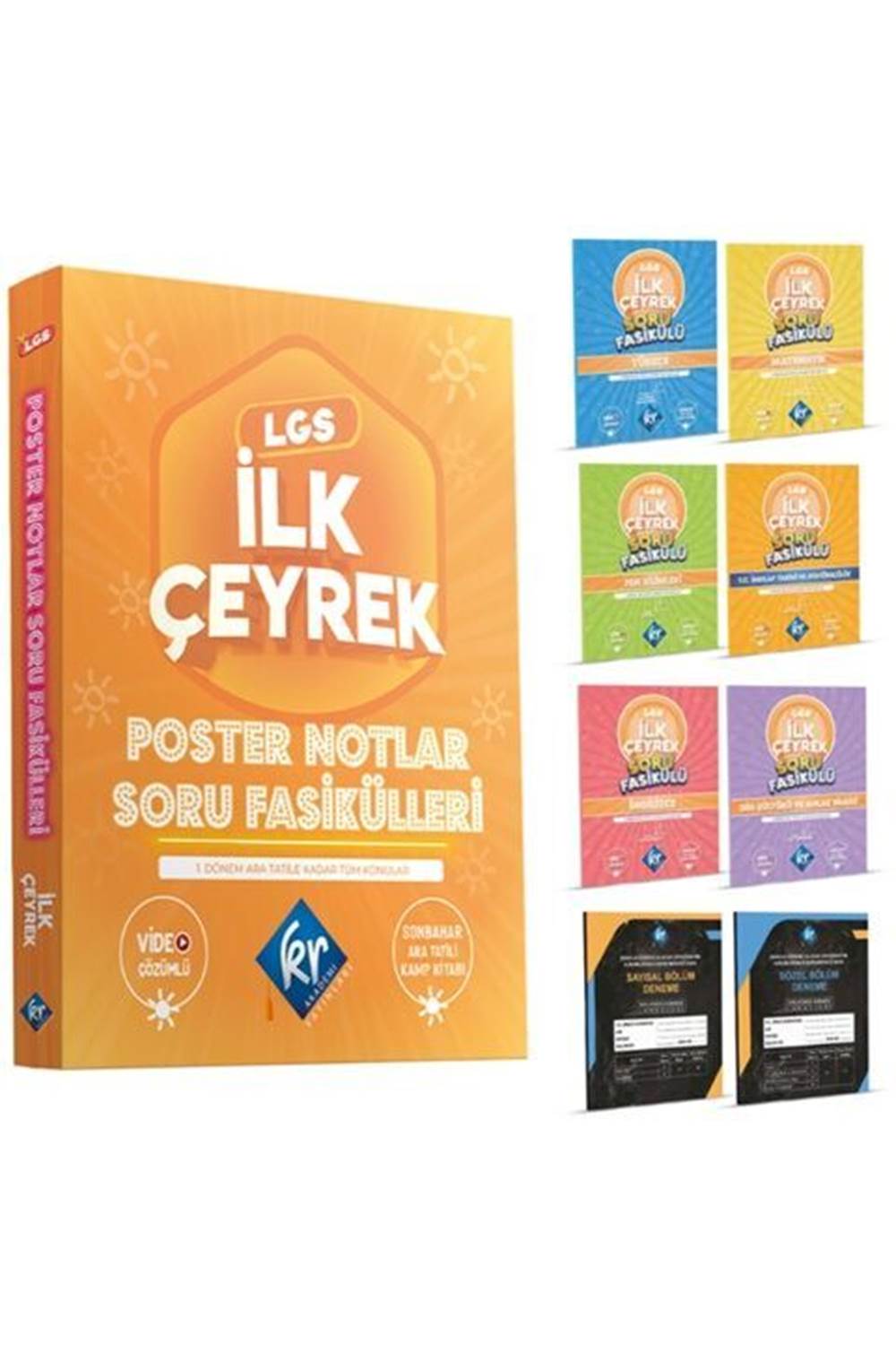 KR Akademi 8. Sınıf LGS İlk Çeyrek Poster Notlar Soru Fasikülleri