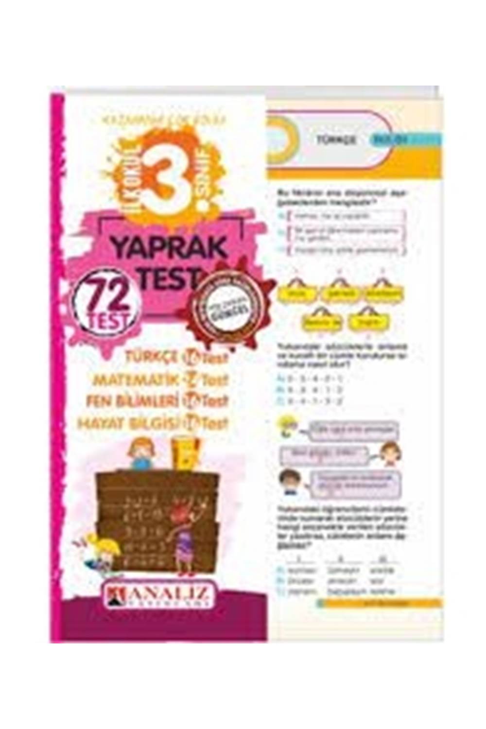 ANALİZ 3.SINIF YAPRAK TEST /72 TEST