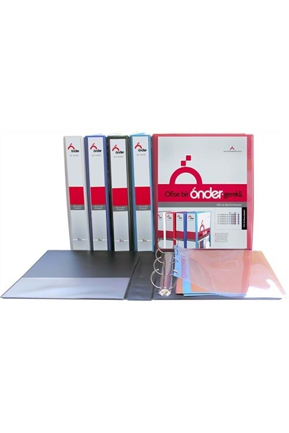 Önder Firma Klasörü A4 5 Cm- 4D İç Cepli Beyaz