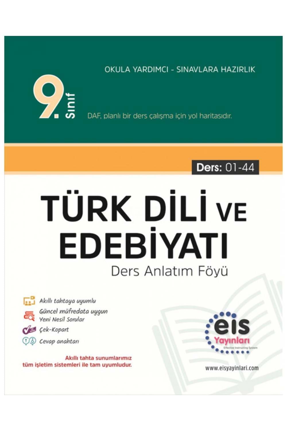 Eis Yayınları 9. Sınıf Türk Dili ve Edebiyatı DAF Ders Anlatım Föyü