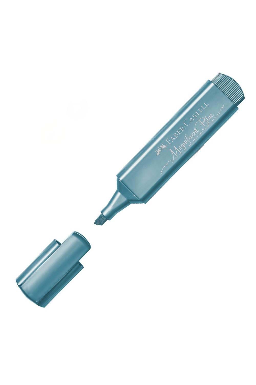 Faber-Castell Fosforlu Kalem 46 Metalik Mavi