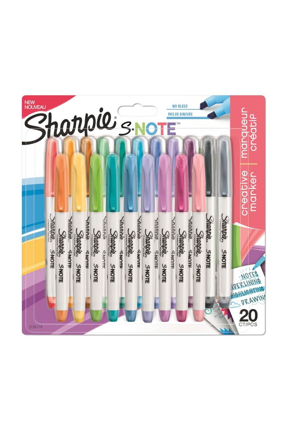 SHARPIE SNOTE KREATİF MARKÖR KESİK UÇ KRŞ. 20Lİ