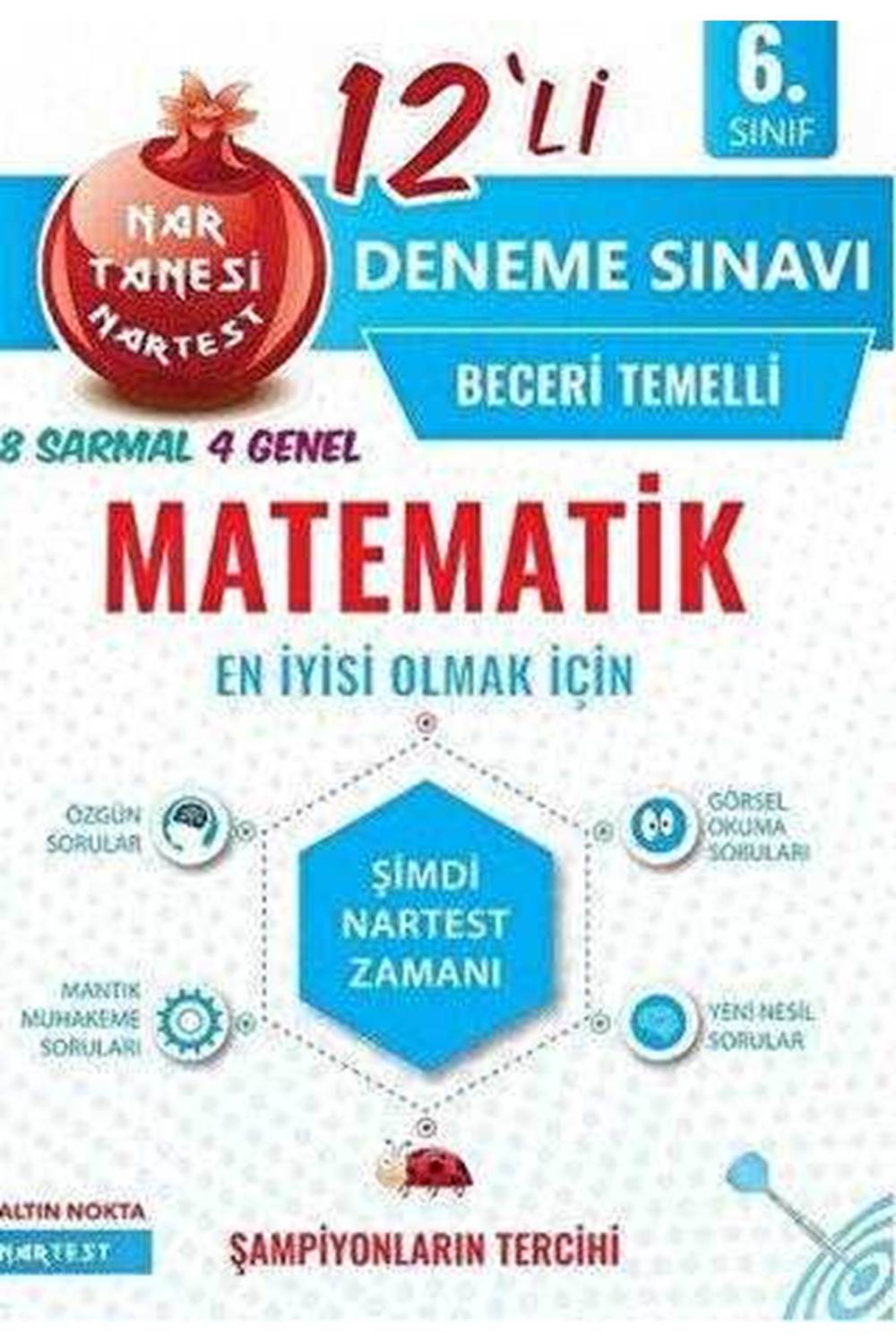 Nartest Yayınevi 6. Sınıf Mavi Matematik 12 Deneme Sınavı
