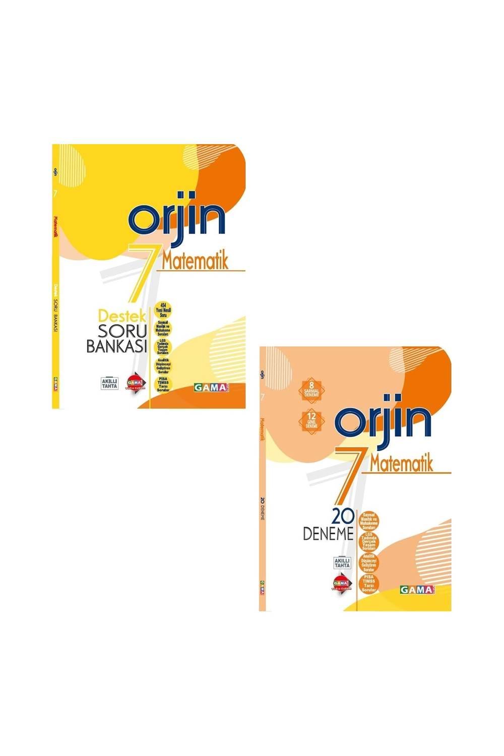 ORJİN 7 MATEMATİK DESTEK SORU BANKASI + 20 DENEME (2 KİTAP)