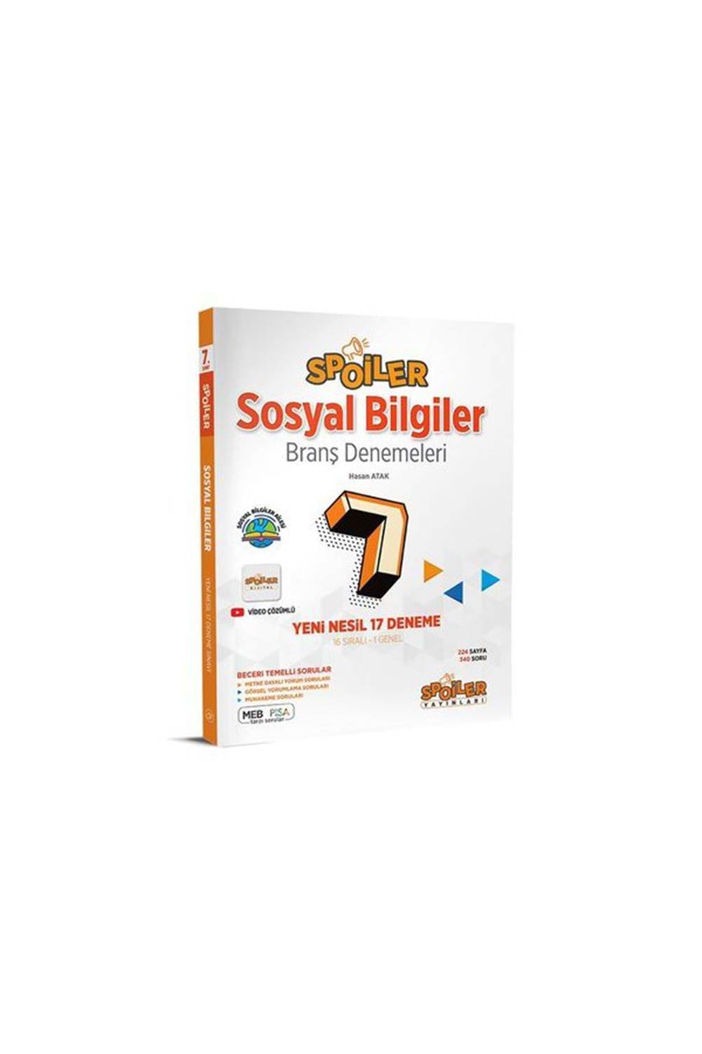 Spoiler Yayınları 7. Sınıf Sosyal Bilgiler Spoiler 18 Deneme