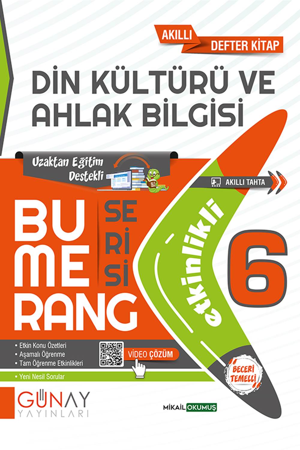 6. Sınıf Din Kültürü ve Ahlak Bilgisi Bumerang Serisi Etkinlikli Akıllı Defter