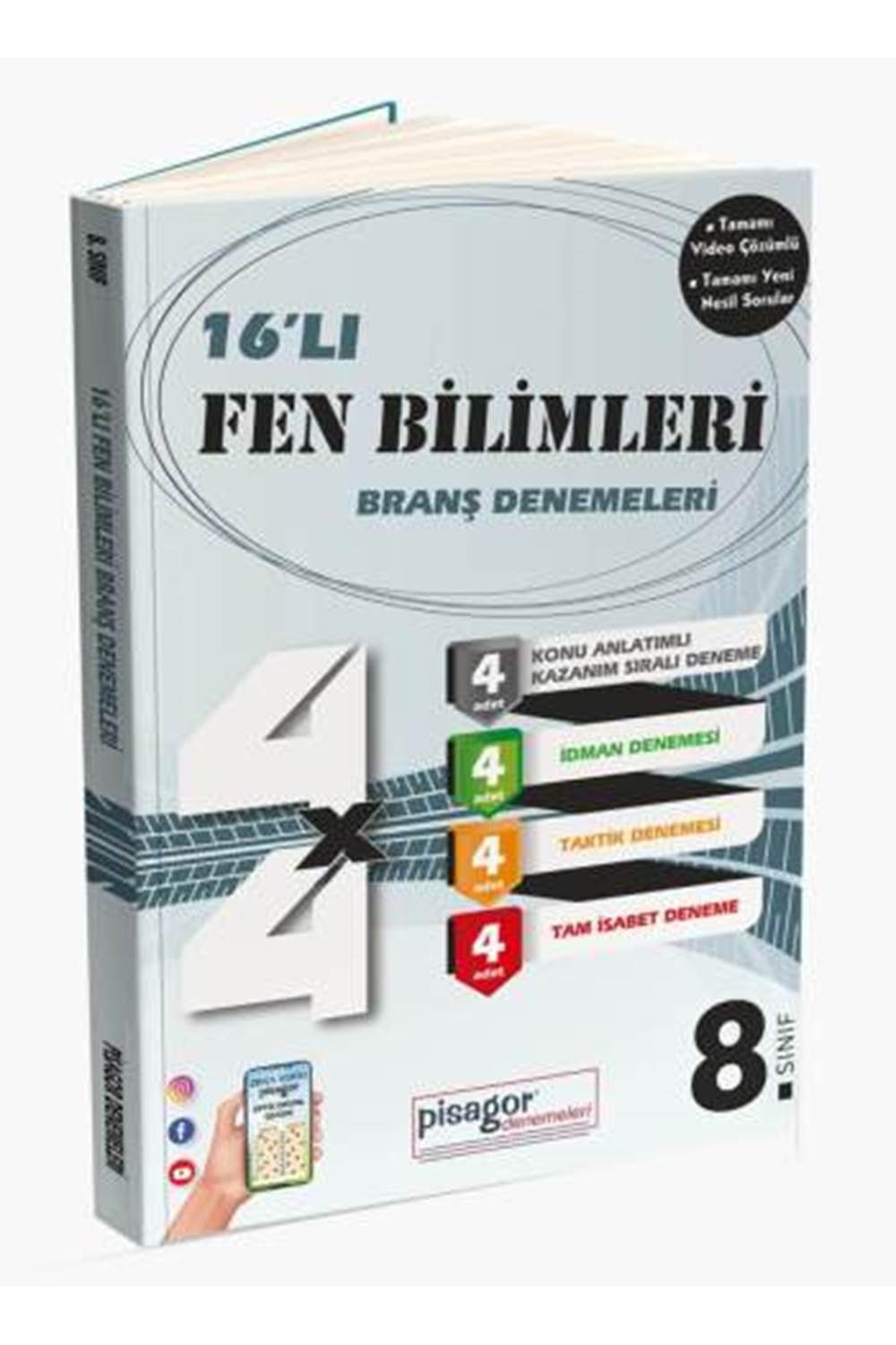 ZEKA KÜPÜ 8. SINIF PİSAGOR 16'Lİ FEN BİLİMLERİ BRANŞ DENEMELERİ