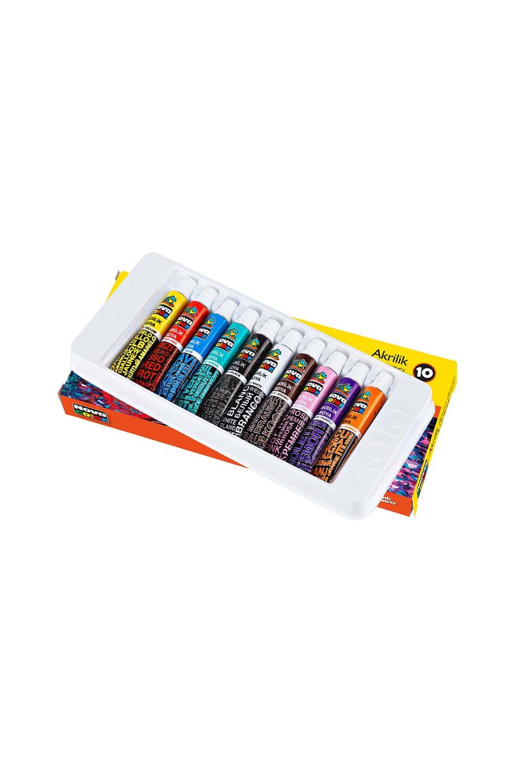 NOVA COLOR AKRİLİK BOYA TÜP 10LU TAKIM