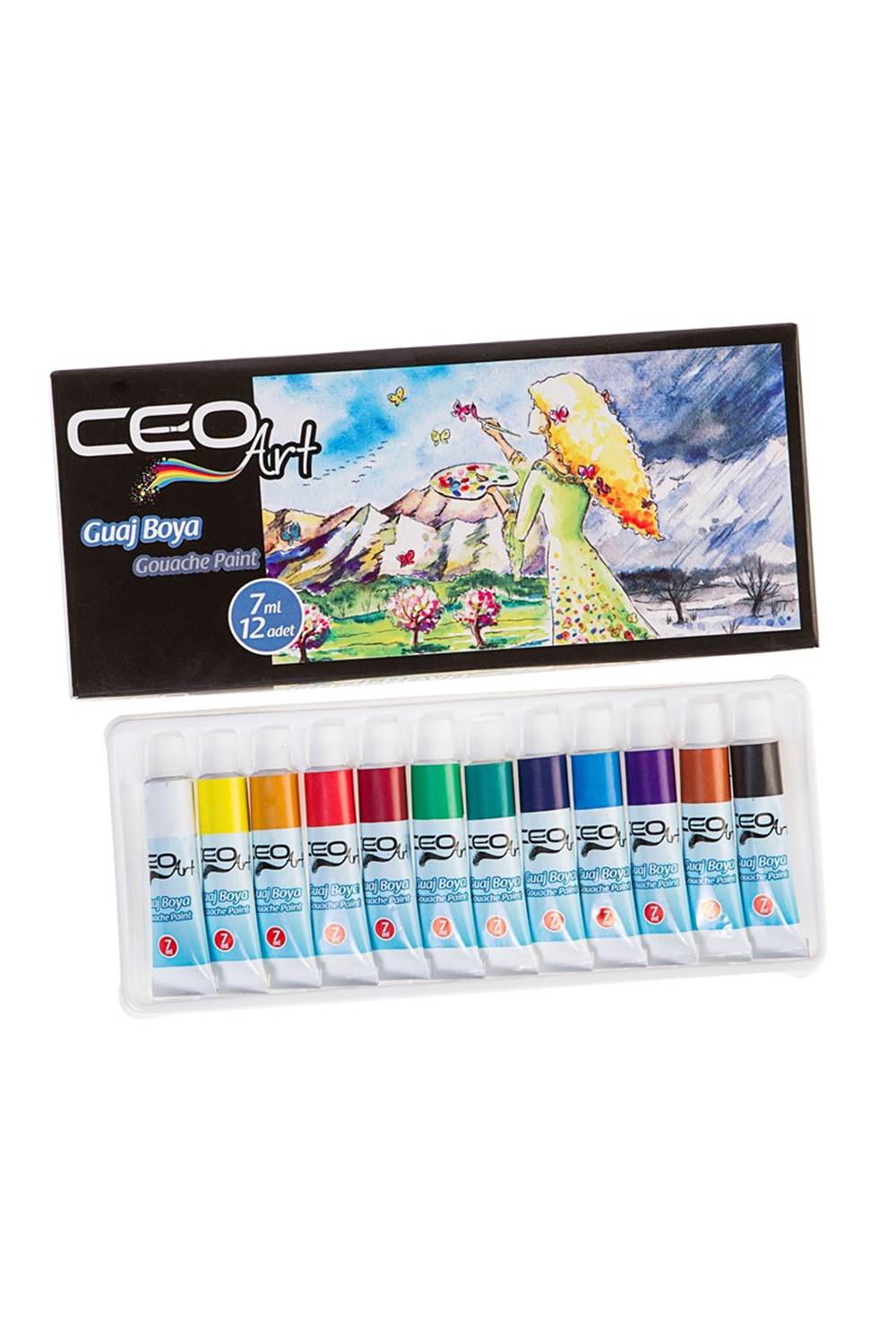 CEOART GUAJ BOYA 12 RENK 7 ML.