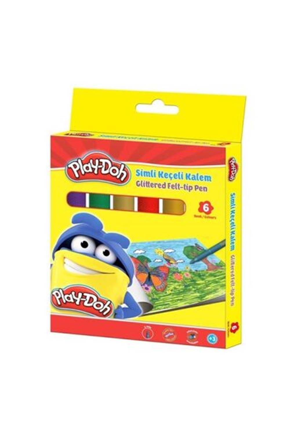 PLAY-DOH KEÇELİ KALEM 6 RENK SİMLİ