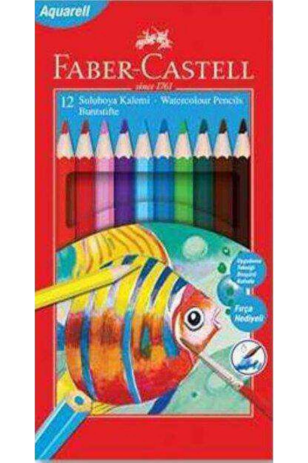 Faber-Castell Karton Kutu Aquarel Boya Kalemi 12 Renk