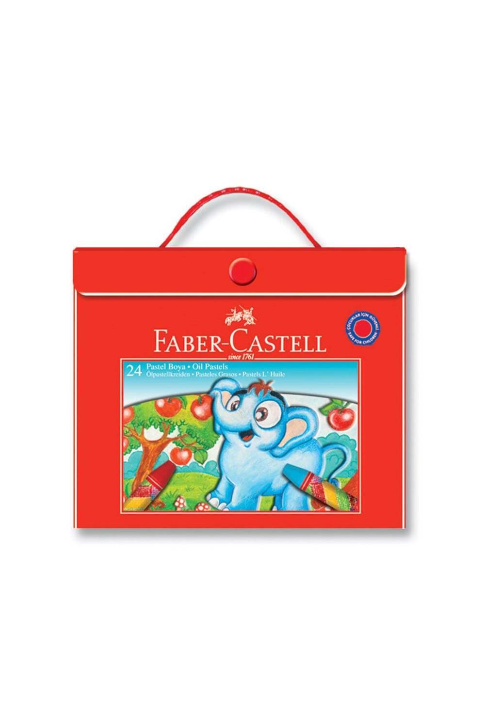 Faber-Castell Plastik Çantalı Tutuculu Pastel Boya 24 Renk