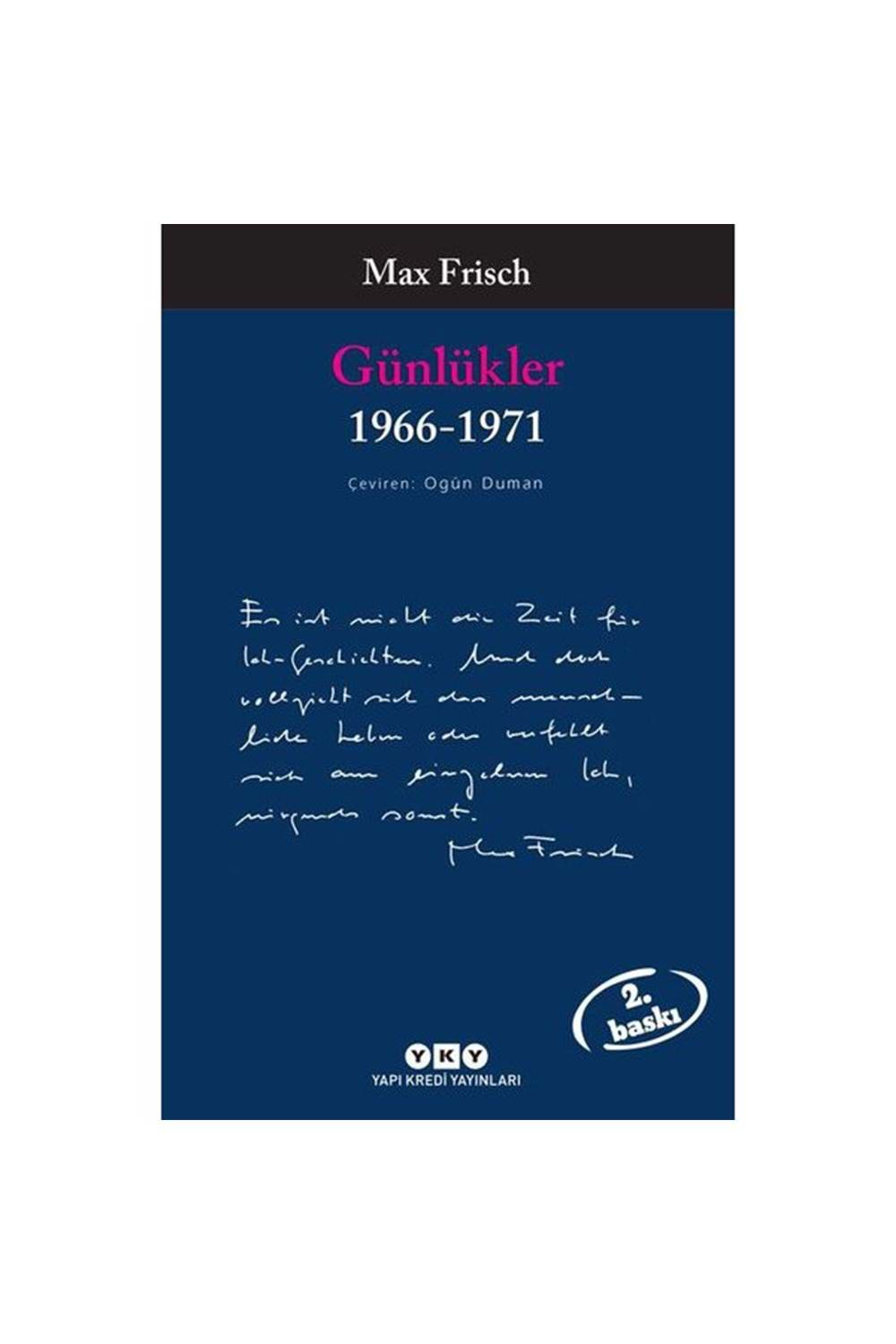 Günlükler 1966 1971 Max Frisch Modern Klasikler