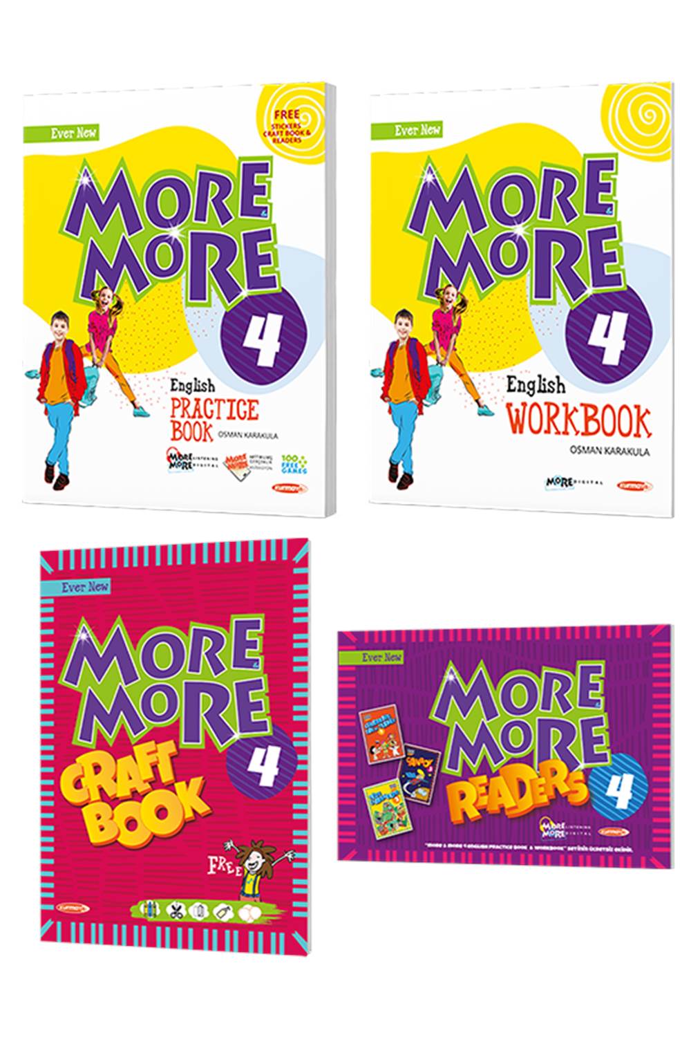 Kurmay More & More 4 Practice Book & Workbook Seti