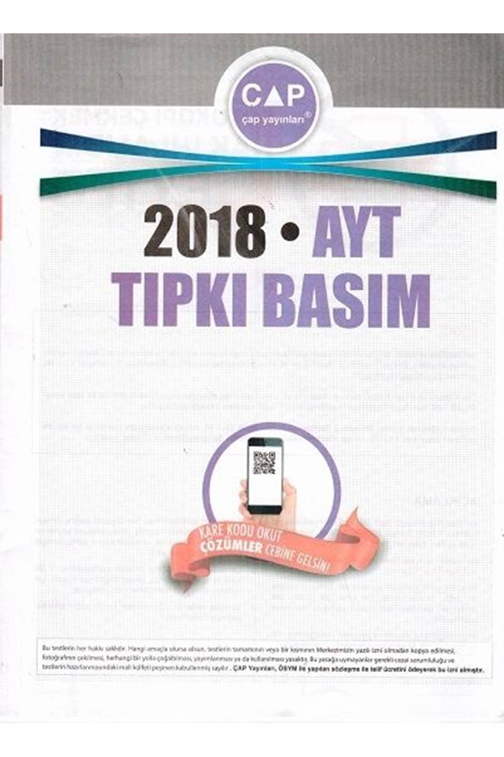 ÇAP YKS AYT TIPKI BASIM 2018