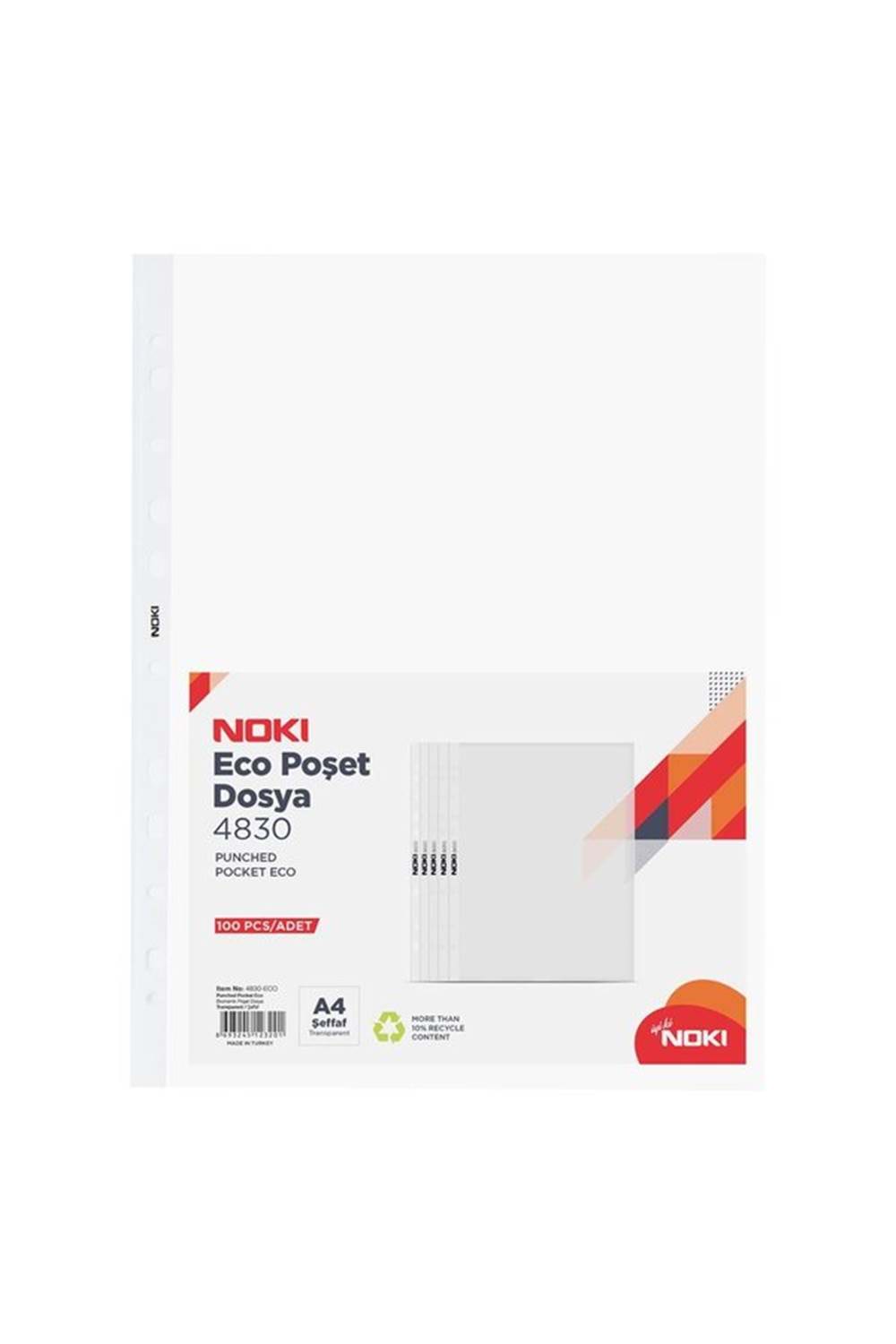 NOKİ POŞET DOSYA ECO 100'LÜ (45 MİC) ŞEFFAF