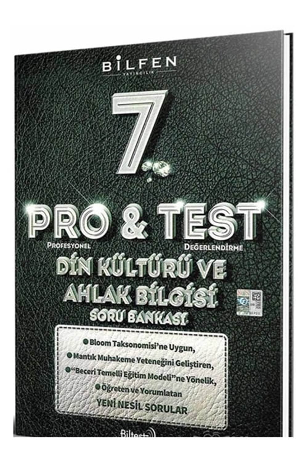 BİLFEN 7. SINIF PRO&TEST DİN KÜLTÜRÜ VE AHLAK BİLGİSİ SORU BANKASI