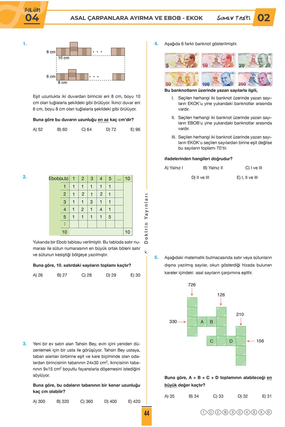 Doktrin Yayınları TYT Sıfırdan Sonsuza Yeni Nesil Bomba Matematik Soru Bankası