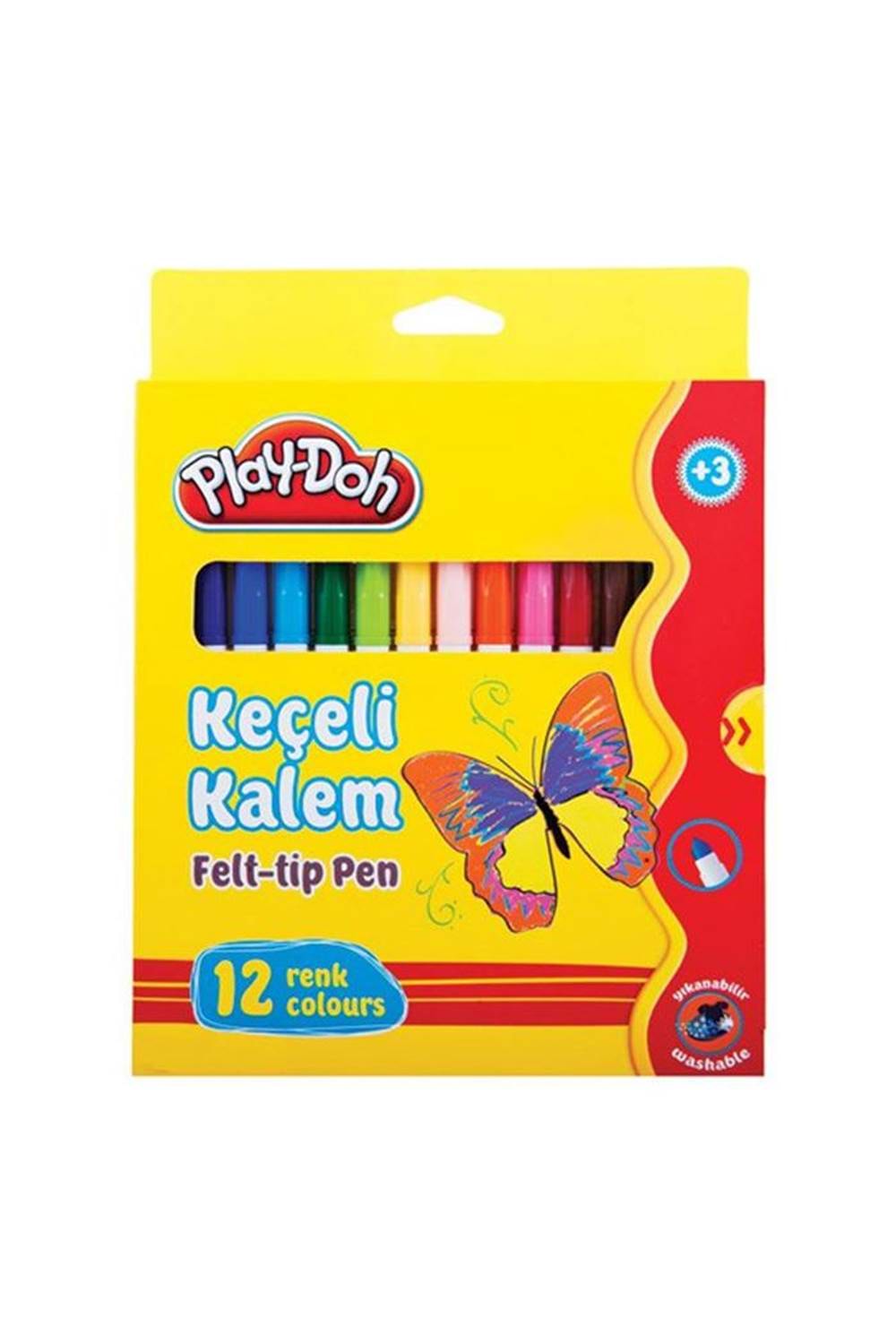 PLAY-DOH KEÇELİ KALEM 5 MM. 12 RENK (KARTON)