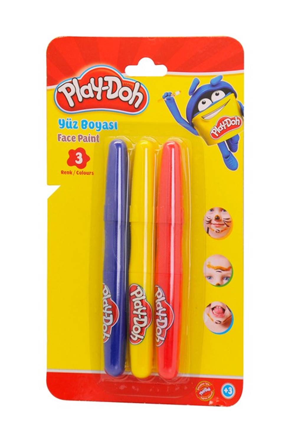 Play Doh Yüz Boyası 3 Renk